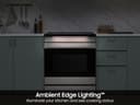 Bespoke 6.3 cu. ft. Smart Slide-In Induction Range with Ambient Edge Lighting™ & Air Sous Vide in White Glass view 6