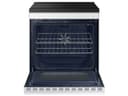 Bespoke 6.3 cu. ft. Smart Slide-In Induction Range with Ambient Edge Lighting™ & Air Sous Vide in White Glass view 9