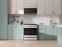 Bespoke 6.3 cu. ft. Smart Slide-In Induction Range with AI Home & Smart Oven Camera in White Glass view 13