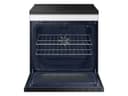 Bespoke 6.3 cu. ft. Smart Slide-In Induction Range with AI Home & Smart Oven Camera in White Glass view 2