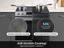 Bespoke 6.3 cu. ft. Smart Slide-In Induction Range with Anti-Scratch Glass Cooktop in Matte Black Steel view 6