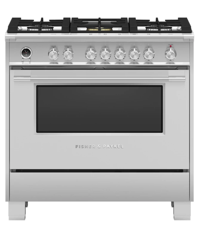 Dual Fuel Range, 36", 5 Burners, Self-cleaning