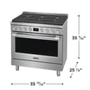 36" Dual-Fuel Freestanding Range view 4