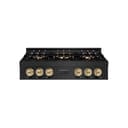 ZLINE Autograph Edition 36 in. Classic Gas Rangetop with 6 Burner DuoPro™ Cooktop in Black Stainless Steel and Champagne Bronze Accents (PCRTBZ-36-CB) view 1