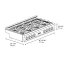 ZLINE Autograph Edition 48 in. Classic Gas Rangetop with 8 Burner DuoPro™ Cooktop in Black Stainless Steel and Champagne Bronze Accents (PCRTBZ-48-CB) view 11