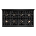ZLINE Autograph Edition 48 in. Classic Gas Rangetop with 8 Burner DuoPro™ Cooktop in Black Stainless Steel and Polished Gold Accents (PCRTBZ-48-G) view 2