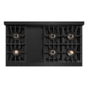 ZLINE Autograph Edition 48 in. Classic Gas Rangetop with 8 Burner DuoPro™ Cooktop in Black Stainless Steel and Polished Gold Accents (PCRTBZ-48-G) view 3