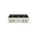 ZLINE Autograph Edition 30 in. Classic Gas Rangetop with 4 Burner DuoPro™ Cooktop in Satin Stainless Steel and Polished Gold Accents (PCRTSZ-30-G) view 1