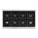 ZLINE Autograph Edition 48 in. Classic Gas Rangetop with 8 Burner DuoPro™ Cooktop in Satin Stainless Steel and Matte Black Accents (PCRTSZ-48-MB) view 2