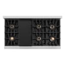 ZLINE Autograph Edition 48 in. Classic Gas Rangetop with 8 Burner DuoPro™ Cooktop in Stainless Steel and Champagne Bronze Accents (PCRTZ-48-CB) view 3