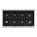 ZLINE Autograph Edition 48 in. Classic Gas Rangetop with 8 Burner DuoPro™ Cooktop in Stainless Steel and Matte Black Accents (PCRTZ-48-MB) view 2