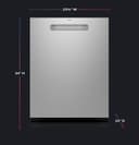 Ge Profile™ Energy Star® Fingerprint Resistant Top Control Stainless Interior Dishwasher With Microban™ Antimicrobial Technology view 4
