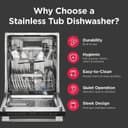 24" Stainless Steel Tub Dishwasher with CleanBoost™ view 1