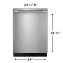 24" Stainless Steel Tub Dishwasher with CleanBoost™ and Adaptive Quick Wash view 2