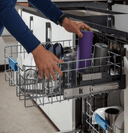 Fingerprint Resistant Top Control Stainless Interior Dishwasher with Microban Antimicrobial Technology view 2
