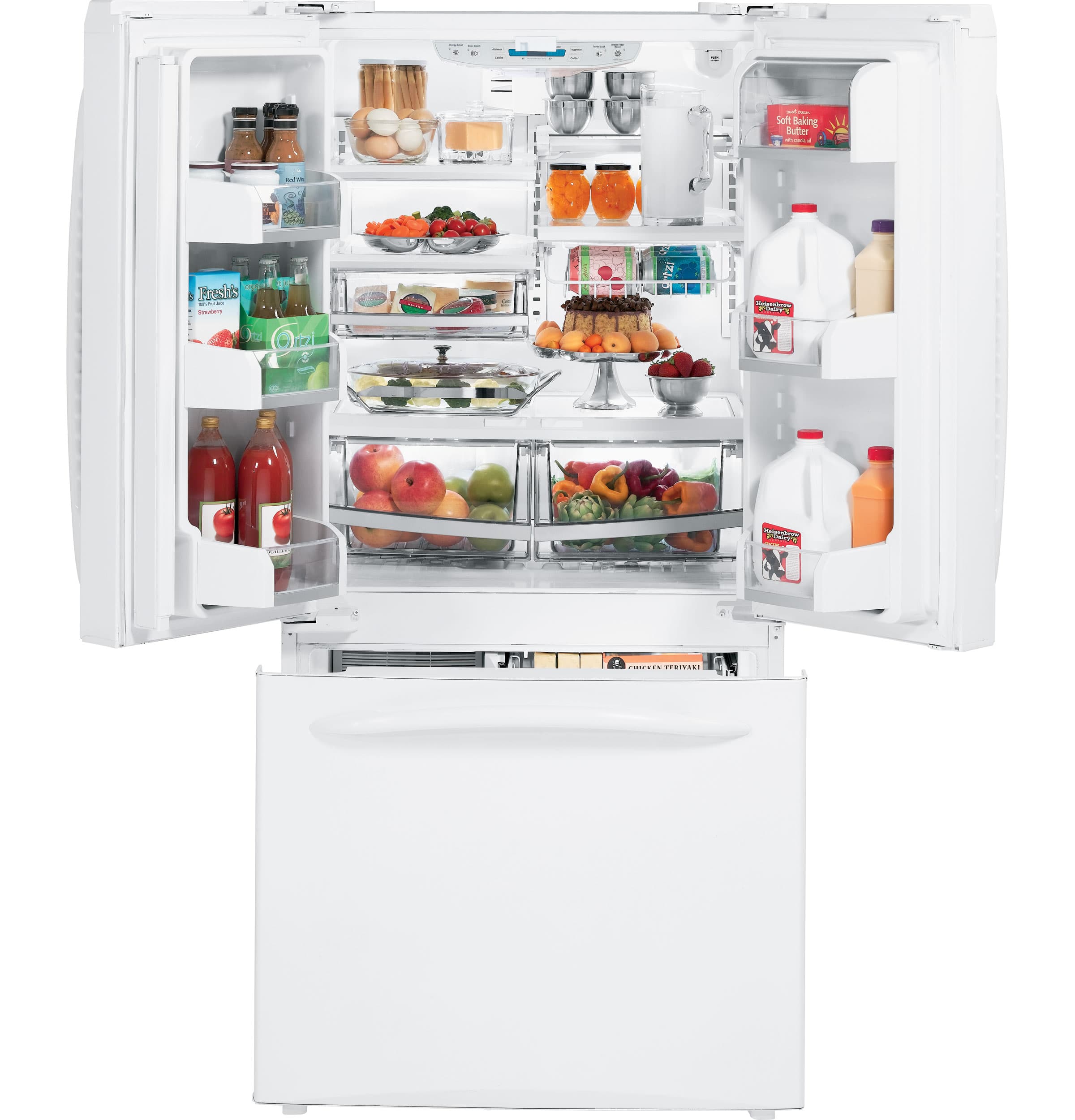 22.2 Cu. Ft. Bottom-Freezer Refrigerator with Internal Dispenser