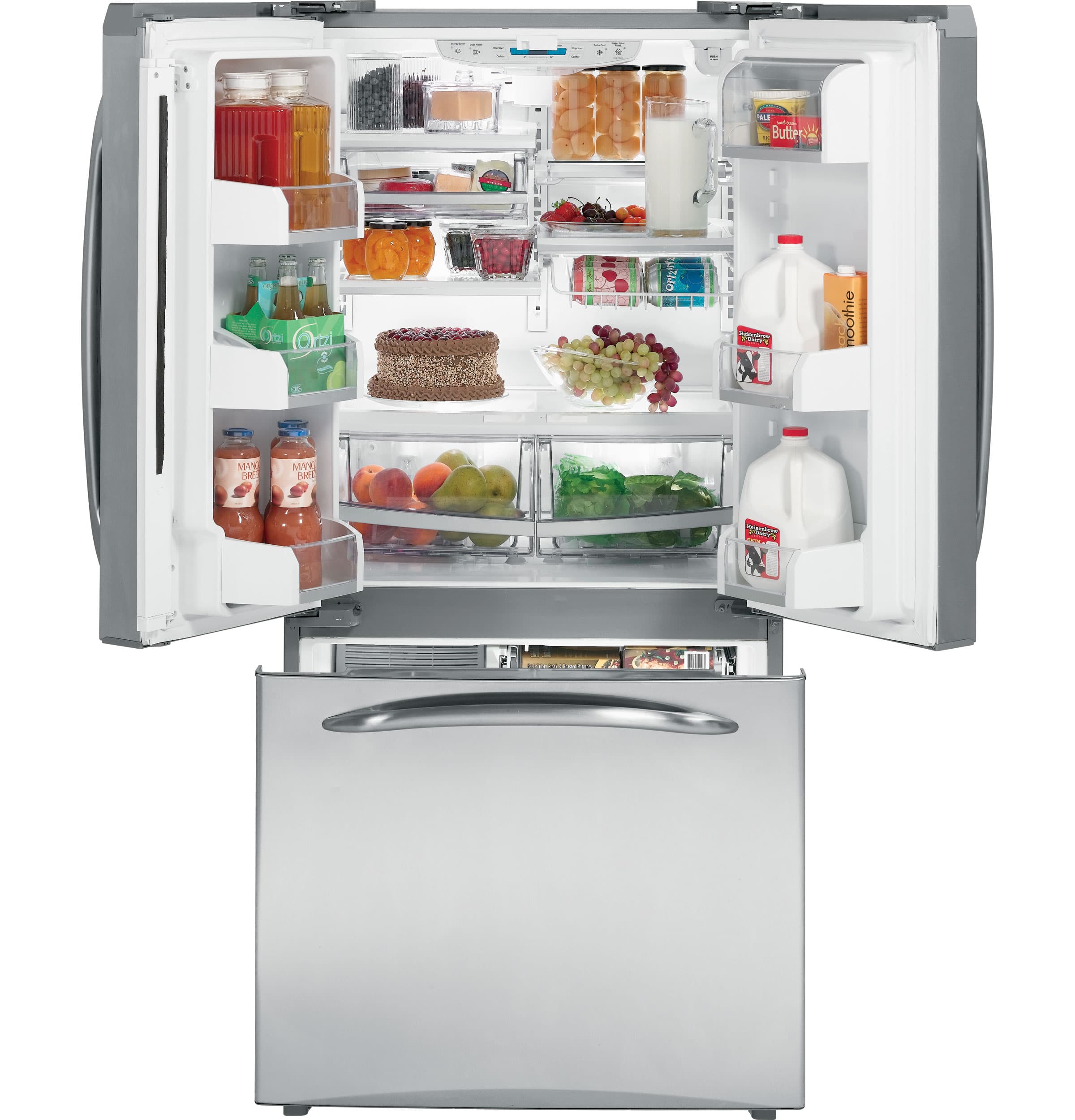 22.2 Cu. Ft. Bottom-Freezer Refrigerator with Internal Dispenser