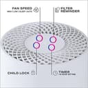 Profile Air Purifier For Small Rooms, White view 14