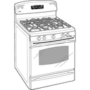 30" Free-Standing Self Clean Gas Range with Warming Drawer view 2