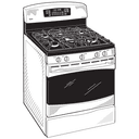 30" Free-Standing Self Clean Gas Range view 2