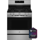 30” Smart Free-Standing Gas Convection Range with No Preheat Air Fry and EasyWash Oven Tray view 1
