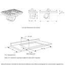 30" Built-In Gas Downdraft Cooktop view 11