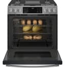 Ge Profile™ 30" Smart Slide-in Front-control Gas Fingerprint Resistant Range With No Preheat Air Fry view 3