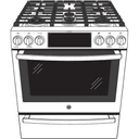 Ge Profile™ 30" Smart Slide-in Front-control Gas Fingerprint Resistant Range With No Preheat Air Fry view 11