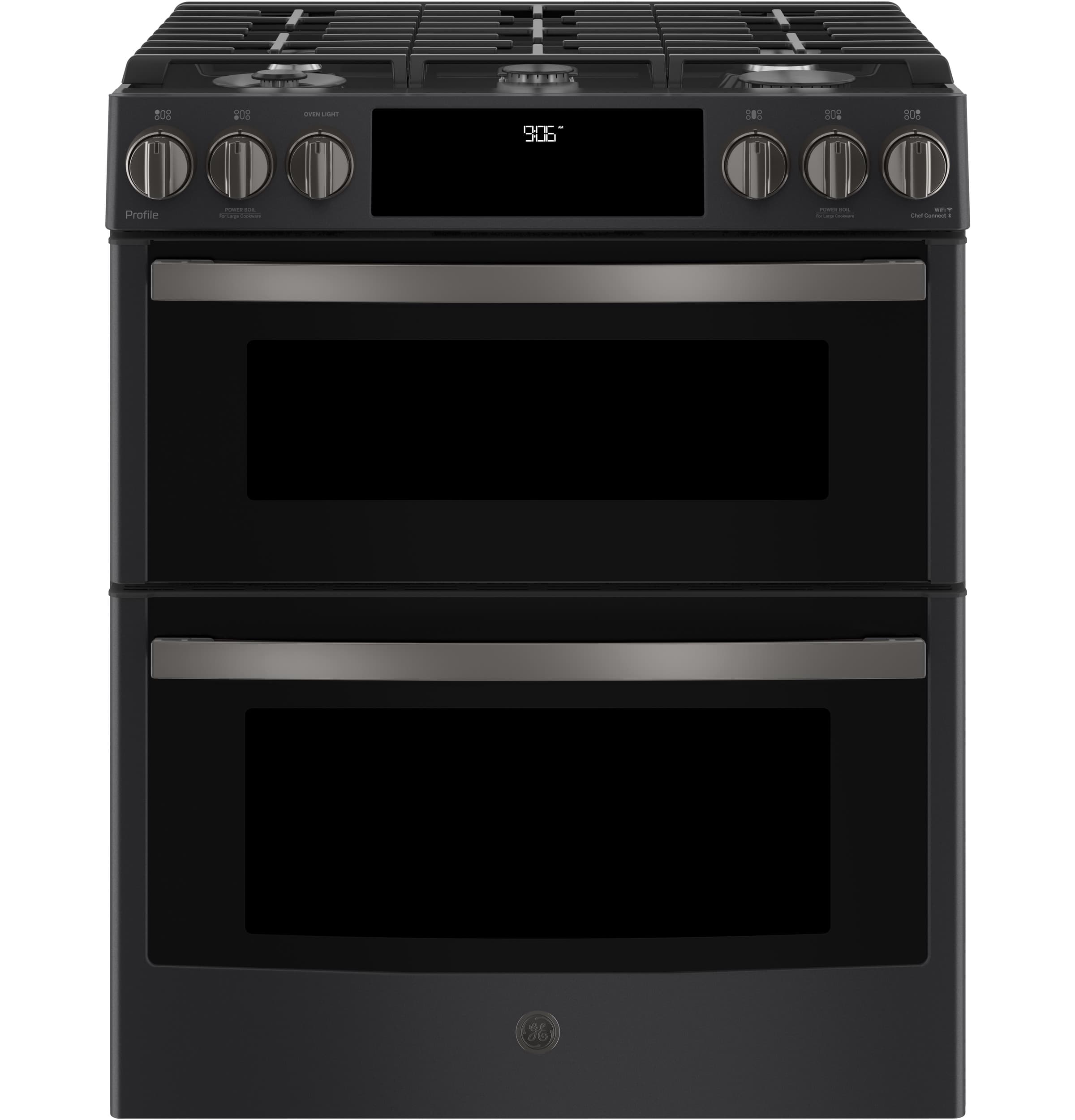 30" Smart Slide-In Front-Control Gas Double Oven Convection Range