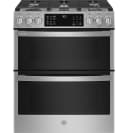 30" Smart Slide-In Front-Control Gas Double Oven Convection Fingerprint Resistant Range view 2
