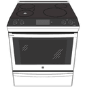 Ge Profile™ 30" Smart Slide-in Front-control Induction Fingerprint Resistant Range With In Oven Camera view 30
