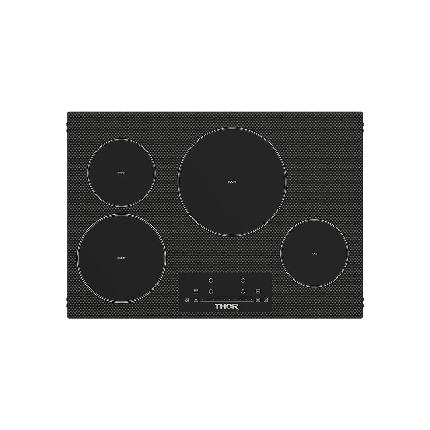 30 Inch 4-element Induction Cooktop In Black With Touch Controls