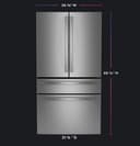 Ge Profile™ Energy Star® 23.3 Cu. Ft. Smart Counter-depth Fingerprint Resistant 4-door French-door Refrigerator With Door In Door view 7