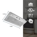 21-Inch Custom Range Hood Power Pack Insert w/ Easy Install System, 300 Max Blower CFM view 5