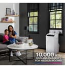 10,000 BTU Dual-Hose, Inverter Portable Air Conditioner with Dehumidifier and Remote, White view 9