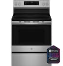 30” Smart Free-Standing Electric Convection Range with No Preheat Air Fry and EasyWash Oven Tray view 1