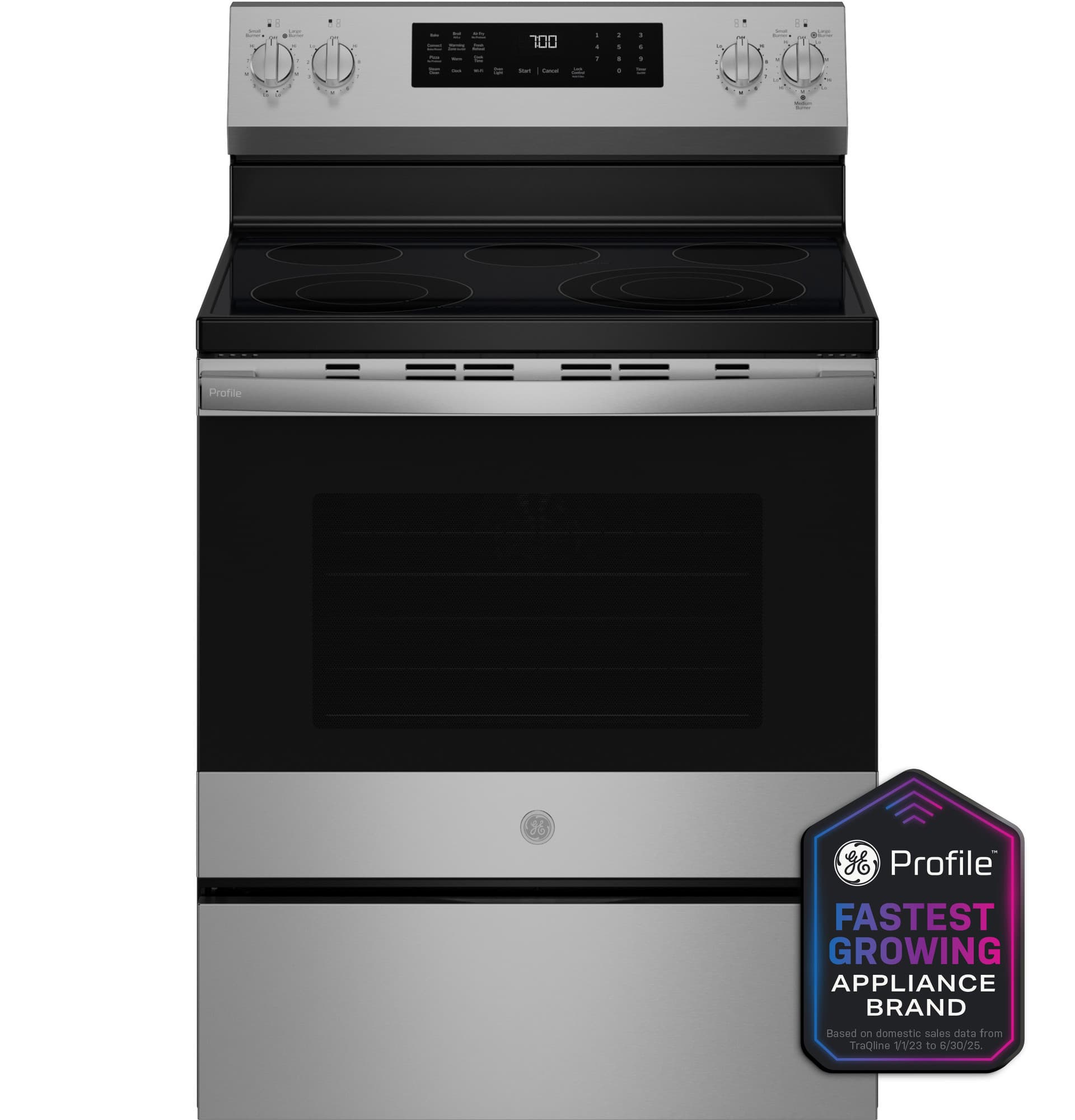 30” Smart Free-Standing Electric Convection Range with No Preheat Air Fry and EasyWash Oven Tray