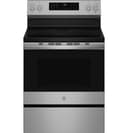 30” Smart Free-Standing Electric Convection Range with No Preheat Air Fry and EasyWash Oven Tray view 2