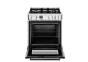 30 inch Dual Fuel Range, 4 Brass Burners, Electric Self-Clean Oven view 4