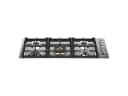 36 Drop-in Gas Cooktop 5 brass burners view 1