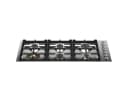 36 Drop-in Gas Cooktop 6 brass burners view 1
