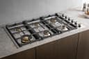 36 Drop-in Gas Cooktop 6 brass burners view 4
