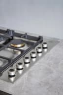 36 Drop-in Gas Cooktop 6 brass burners view 7