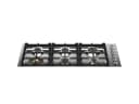 36 Drop-in Gas Cooktop 6 brass burners view 2
