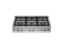 36 Gas Rangetop 6 brass burners view 1