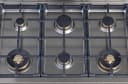 36 Gas Rangetop 6 brass burners view 2