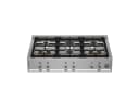 36 Gas Rangetop 6 brass burners view 1
