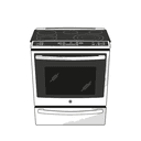 Series 30" Slide-In Front Control Electric Convection Range with Warming Drawer view 12