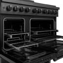 ZLINE 48 in. 6.7 cu. ft. Paramount Dual Fuel Range with 8 Burner DuoPro™ Cooktop and Dual Ovens in Black Stainless Steel (PSDRB-48) view 14