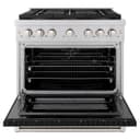 ZLINE 36 in. 5.2 cu. ft. Paramount Dual Fuel Range with 6 Burner DuoPro™ Cooktop and Electric Convection Oven with Black Matte Door (PSDR-BLM-36) view 19